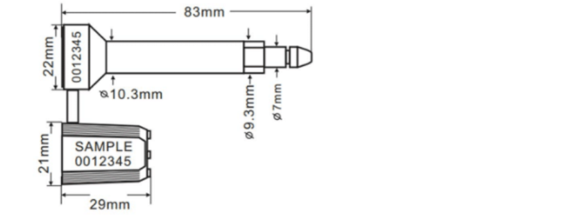 High Security Bolt diagram