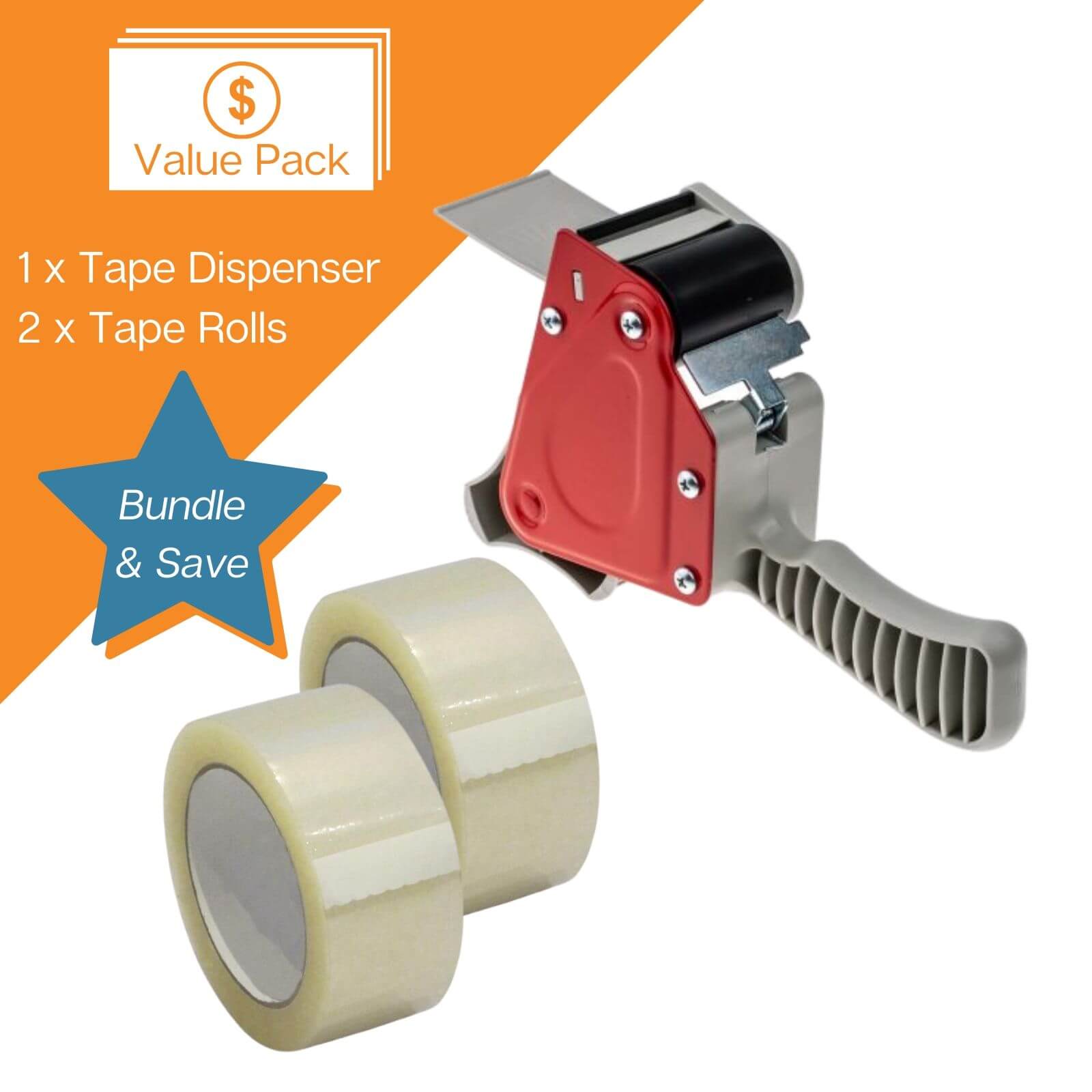 2 Tape Rolls and 1 Tape Dispenser