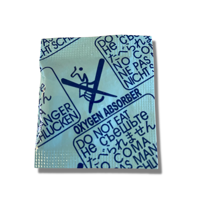 The 100cc Oxygen Absorbers are used in food preservation, another term for Oxygen Absorbers is Oxygen scavengers. Oxygen Absorbers remove, trap and capture oxygen this extends the shelf life of food and maintains the original taste, colour and odour of food.
