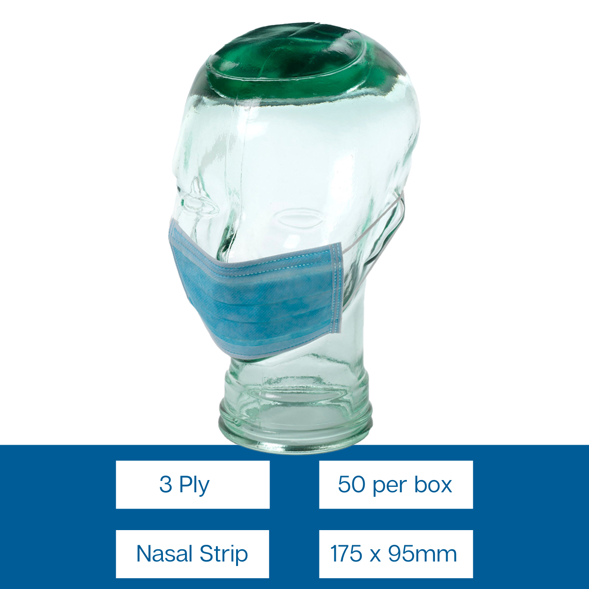 Ultra Health 3 Ply Disposable Masks provide protection from air bourne particles.