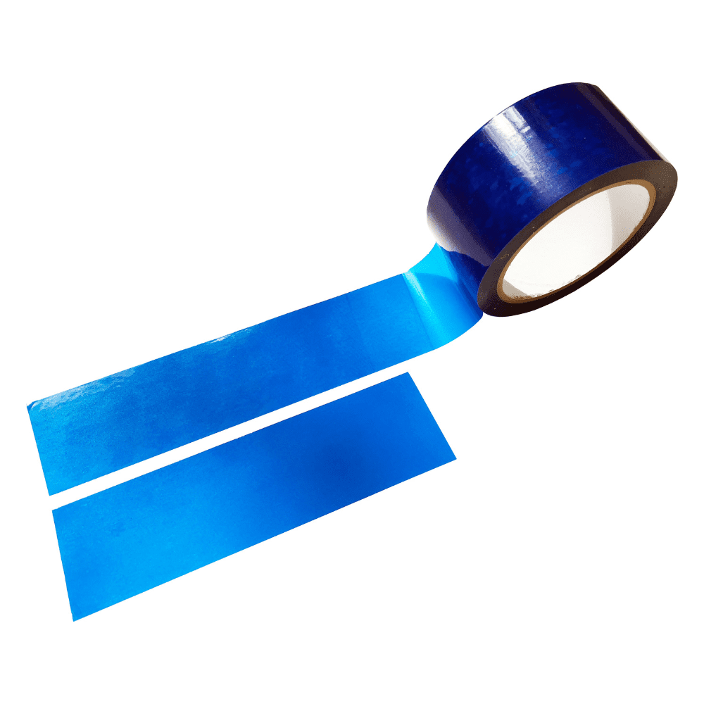 Security Tape Continuous Roll measures 50m per roll, with a 50mm width.