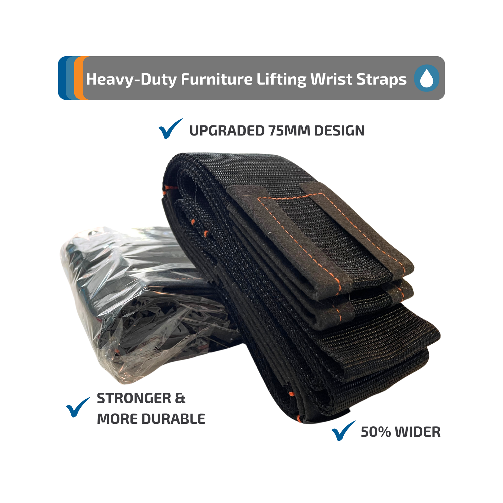 Heavy-Duty Furniture Lifting Wrist Straps